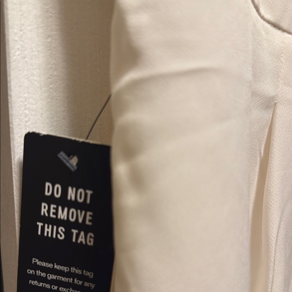 Express White Tailored Jumpsuit with V-Neck - Picture 6 of 6